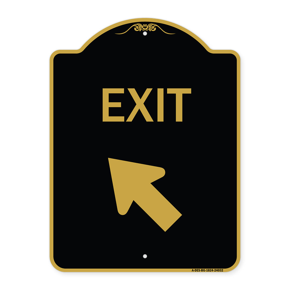 Exit Sign Exit with Left Arrow