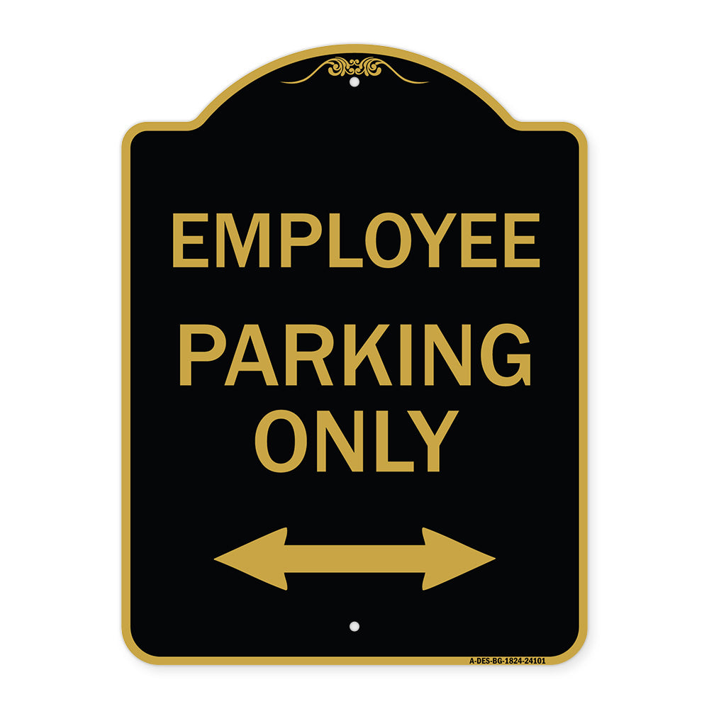 Employee Parking Only (With Bi-Directional Arrow)