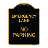 Emergency Lane No Parking Sign