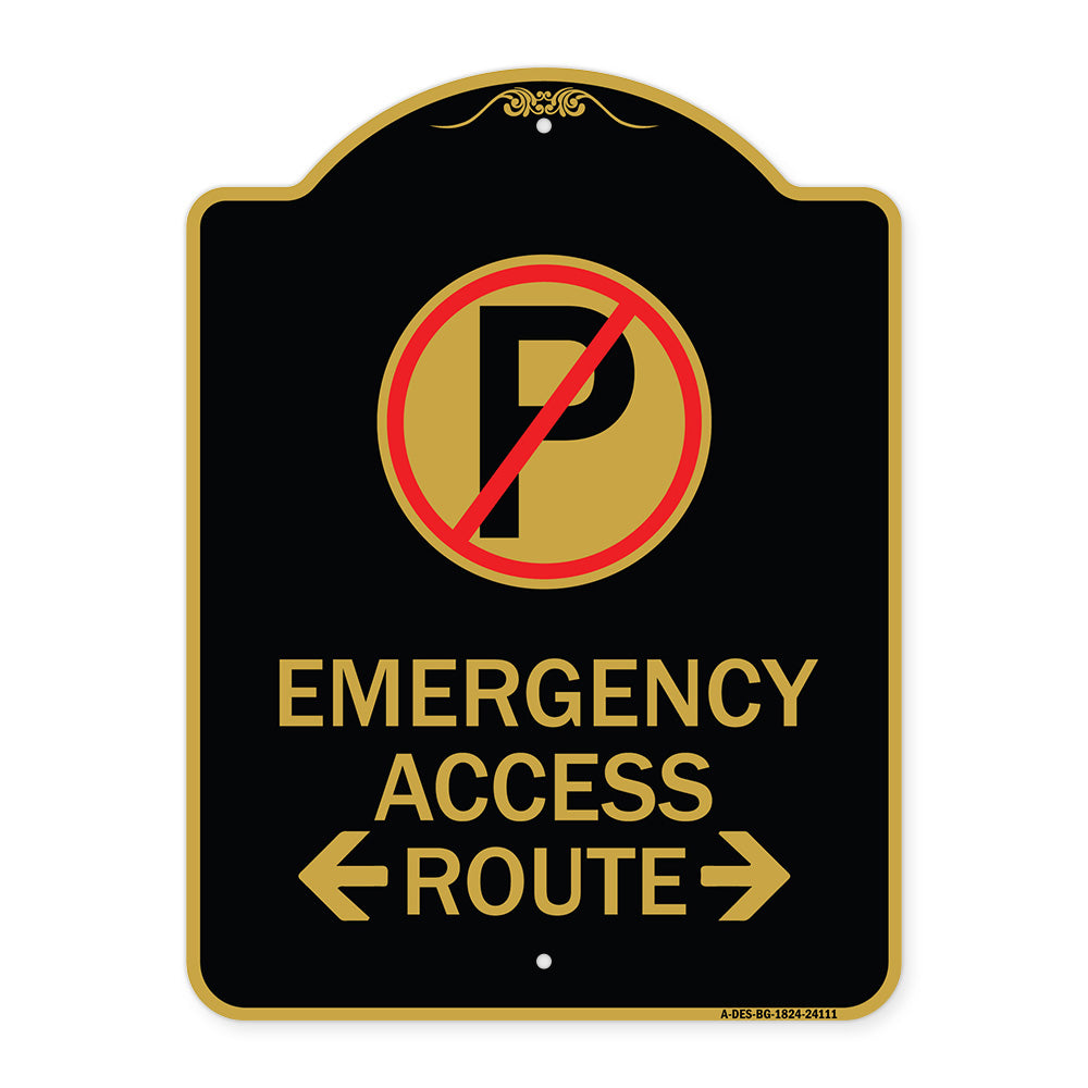 Emergency Access Route (With Bidirectional Arrow)