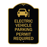 Electric Vehicle Parking Permit Required (With Electric Car Graphic)