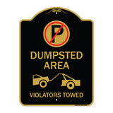 Dumpster Sign No Parking Dumpster Area Violators Towed (With Graphic)