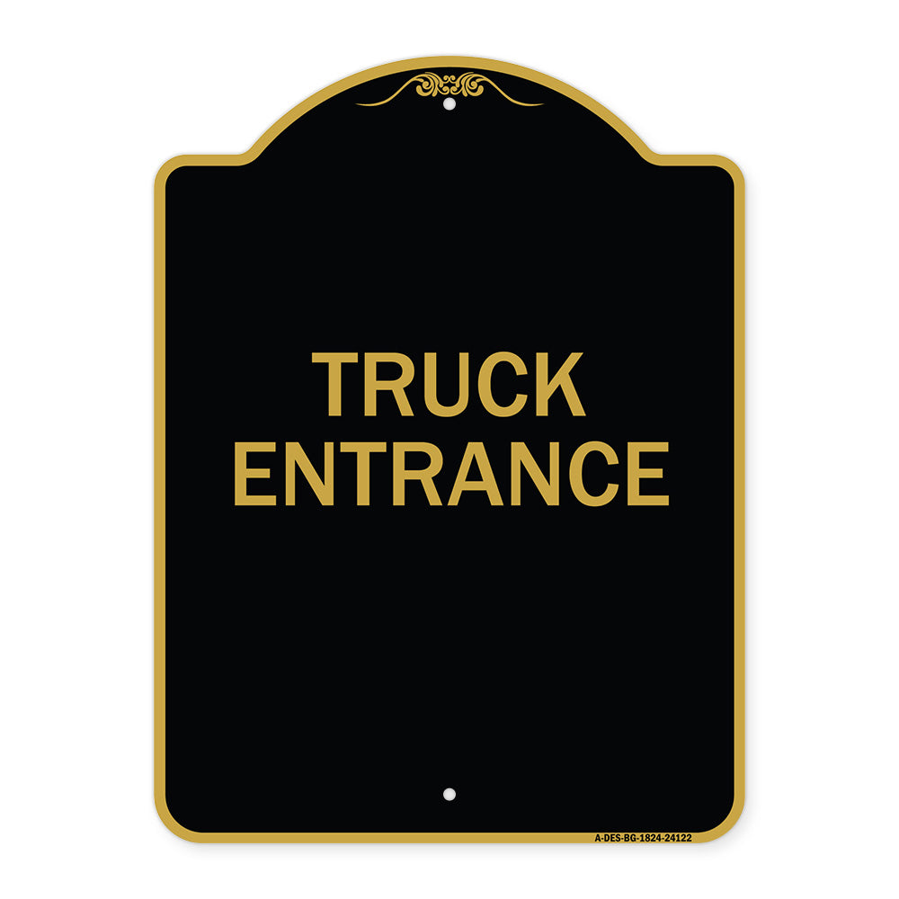 Driveway Sign Truck Entrance