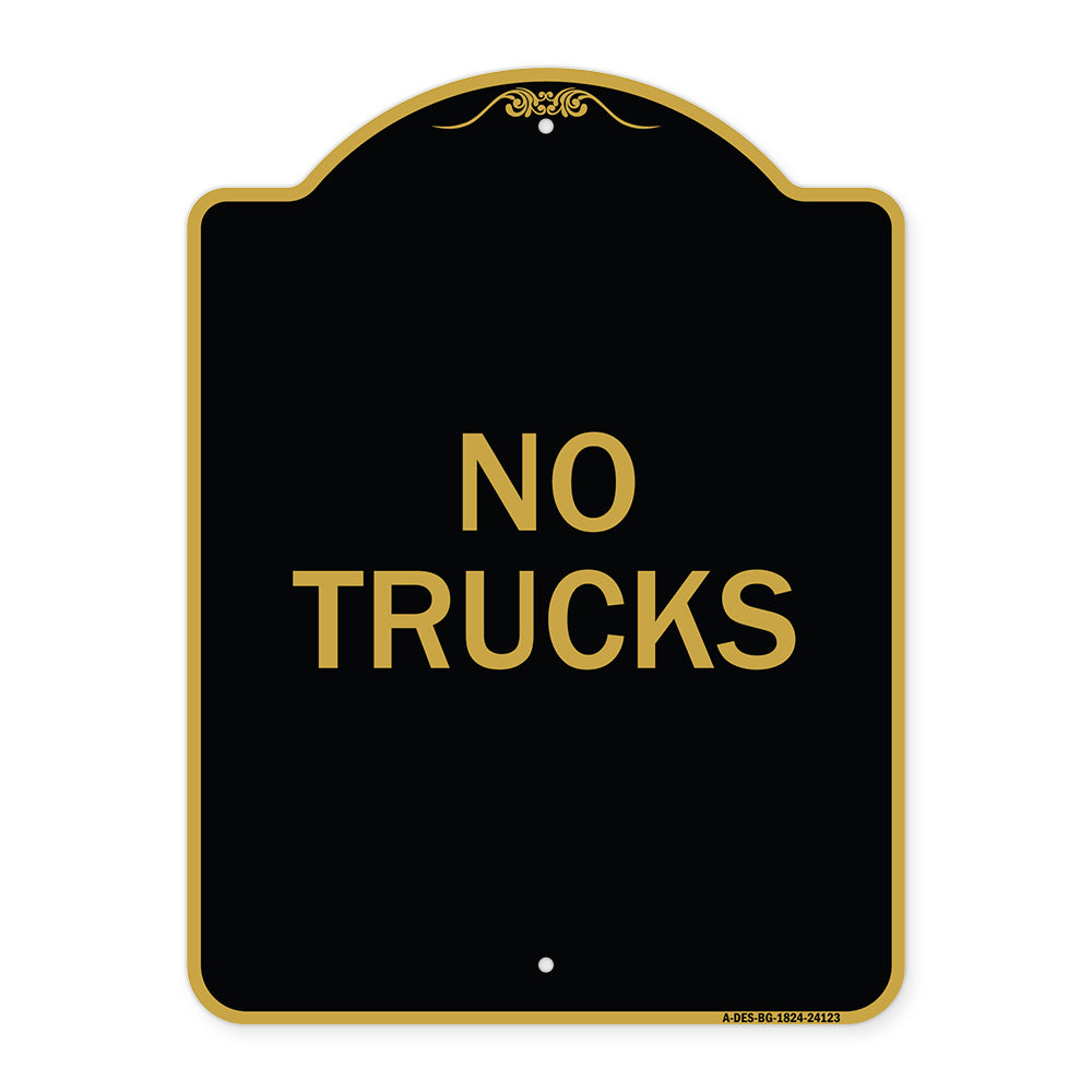 Driveway Sign No Trucks