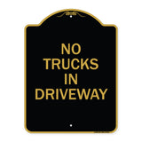 Driveway Sign No Trucks in Driveway