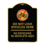 Do Not Lock Bicycles Here - No Estacione Su Bicicleta Aqui (With No Bicycle Graphic)