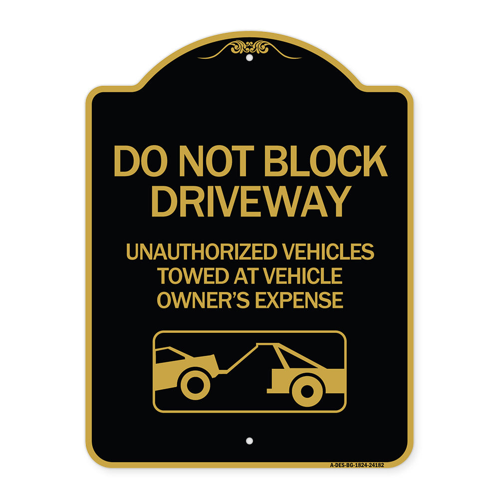 Do Not Block Driveway (With Graphic)