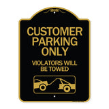 Customer Parking Only (Violators Will Be Towed) (Symbol)