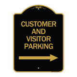 Customer and Visitor Parking (With Right Arrow)