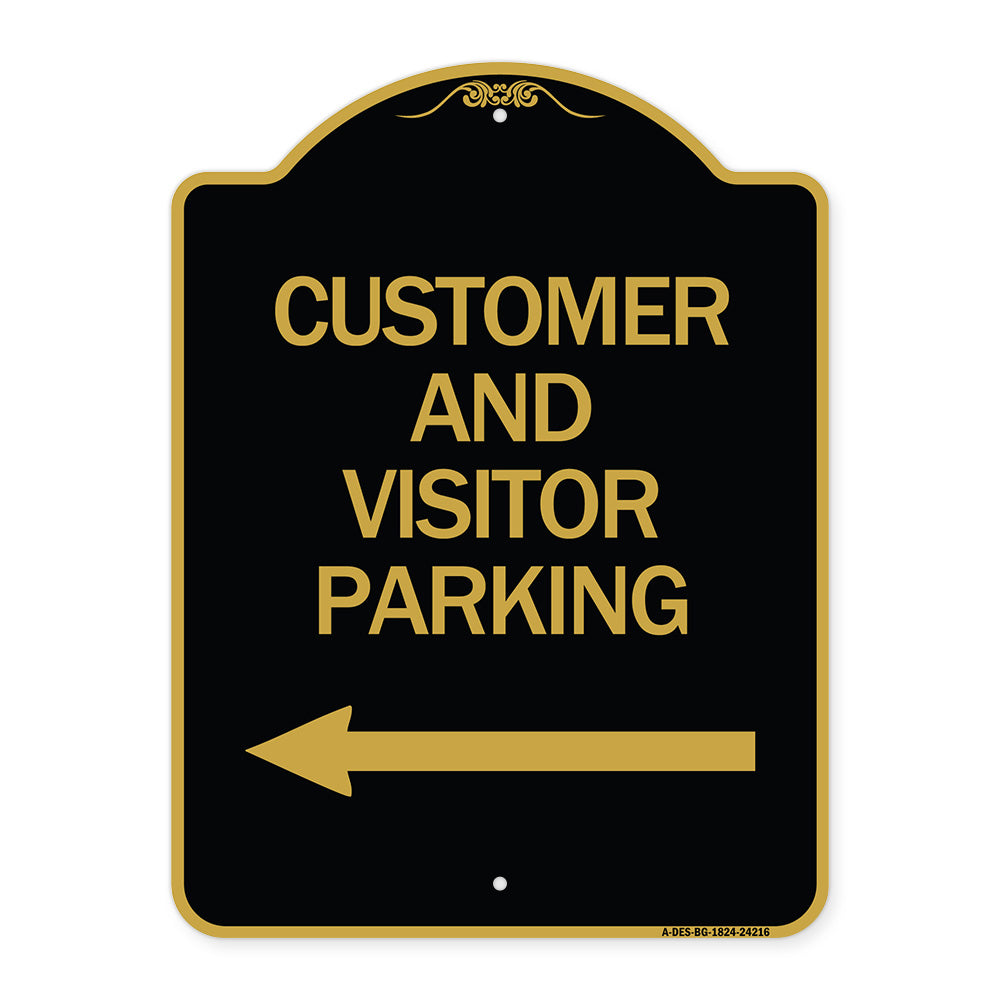 Customer and Visitor Parking (With Left Arrow)