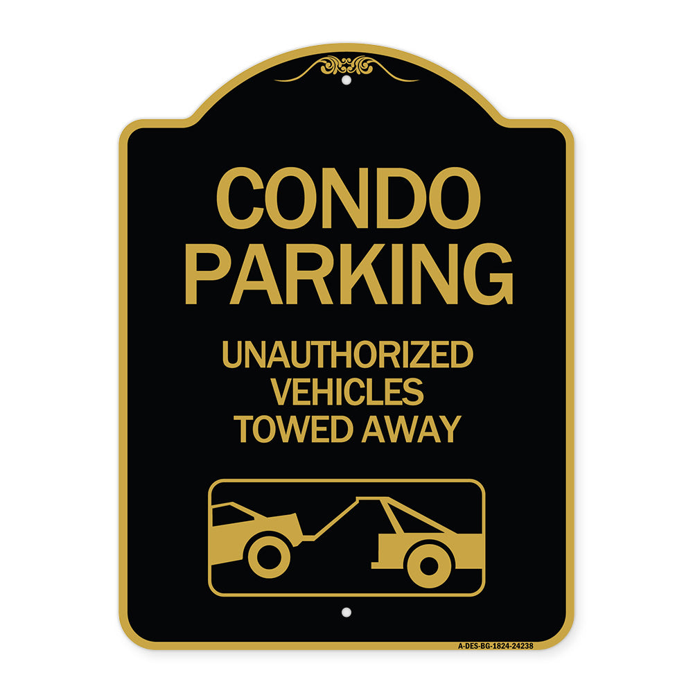 Condo Parking - Unauthorized Vehicles Towed Away (With Car Tow Graphic)