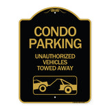 Condo Parking - Unauthorized Vehicles Towed Away (With Car Tow Graphic)