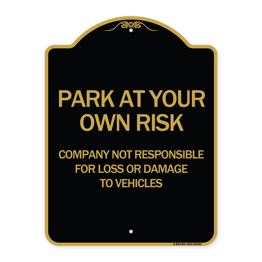 Company Not Responsible for Loss or Damage to Vehicles