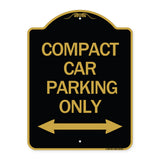 Compact Car Parking Only (With Bidirectional Arrow)