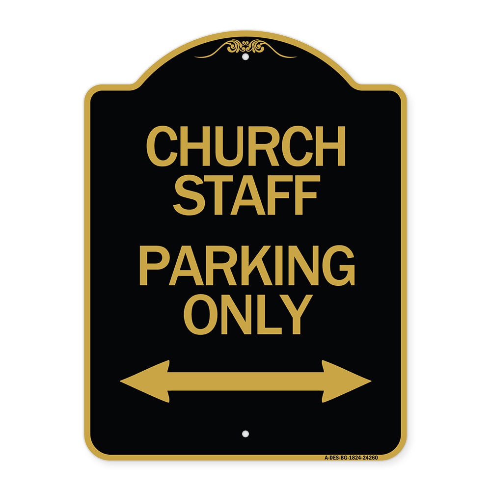 Church Staff Parking Only (With Bidirectional Arrow)