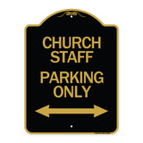Church Staff Parking Only (With Bidirectional Arrow)