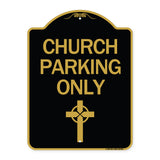 Church Parking Only (Cross Symbol)