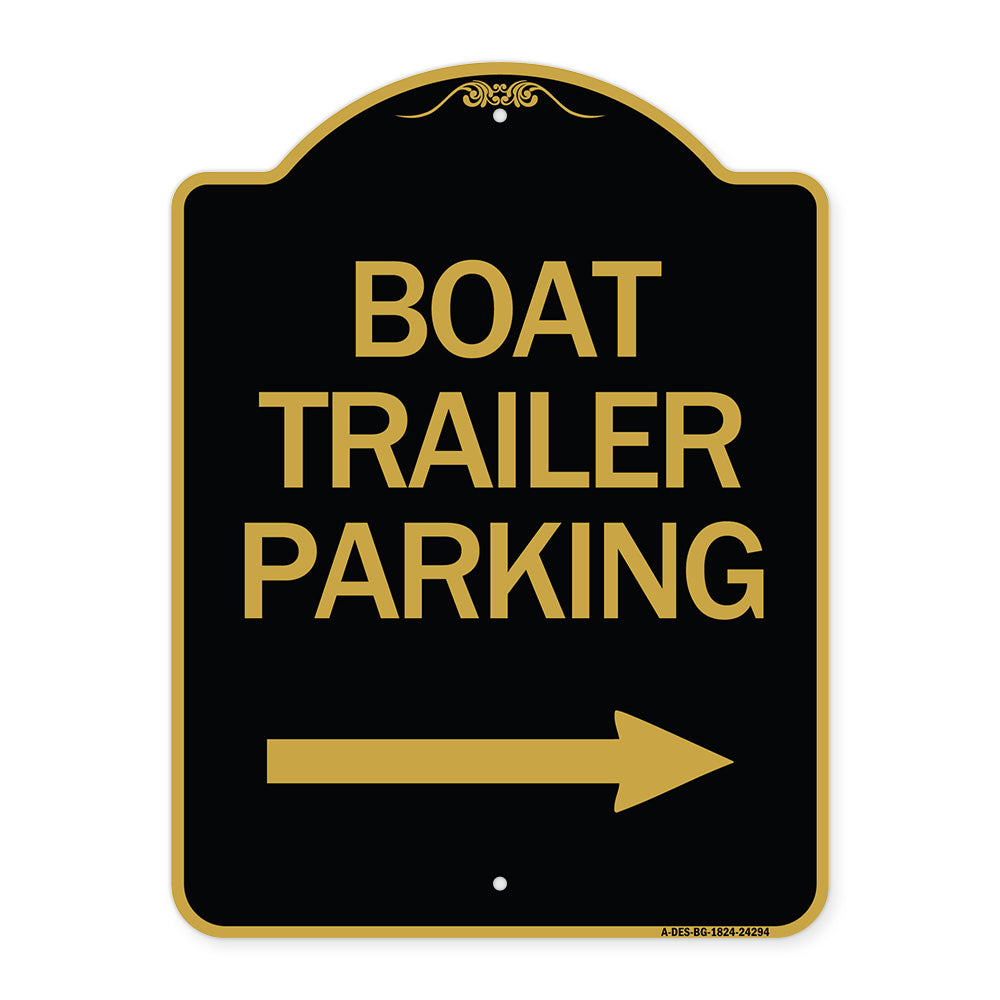 Boat Trailer Parking (With Right Arrow Symbol)