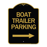 Boat Trailer Parking (With Right Arrow Symbol)