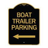 Boat Trailer Parking (With Left Arrow Symbol)