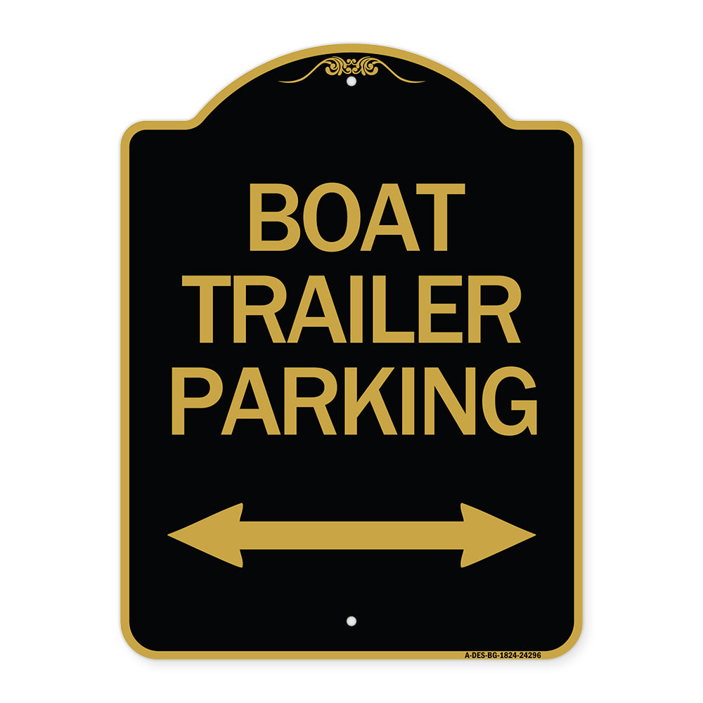Boat Trailer Parking (With Bidirectional Arrow Symbol)