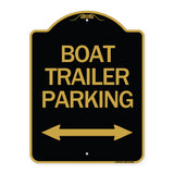 Boat Trailer Parking (With Bidirectional Arrow Symbol)