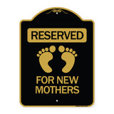 Blue Reserved Parking for New Mothers