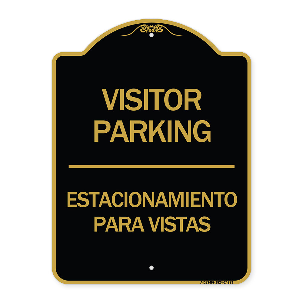 Bilingual Reserved Parking Sign Visitor Parking Estacionamiento Para Visitas