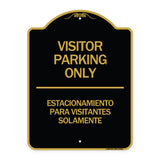 Bilingual Reserved Parking Sign Visitor Parking Only - Estacionamiento Para Visitantes Solamente