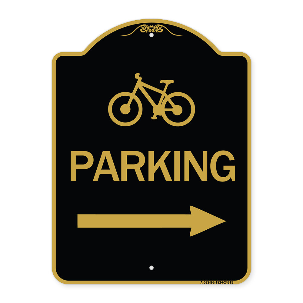 Bicycle Symbol Parking (Right Arrow