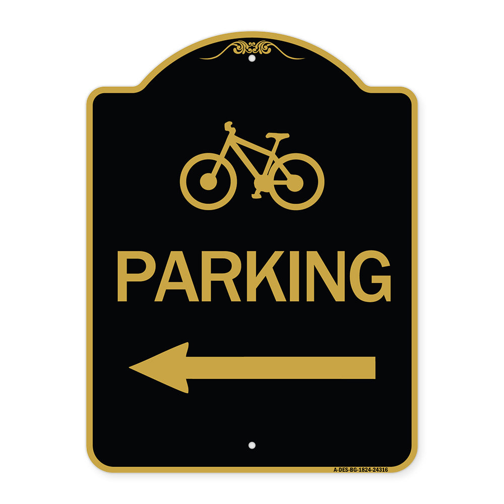 Bicycle Symbol Parking (Left Arrow)