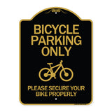 Bicycle Parking Only Please Secure Your Bike Properly Sign