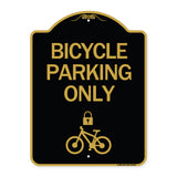 Bicycle Parking Only (With Cycle and Lock Symbol