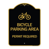 Bicycle Parking Area - Permit Required with Graphic