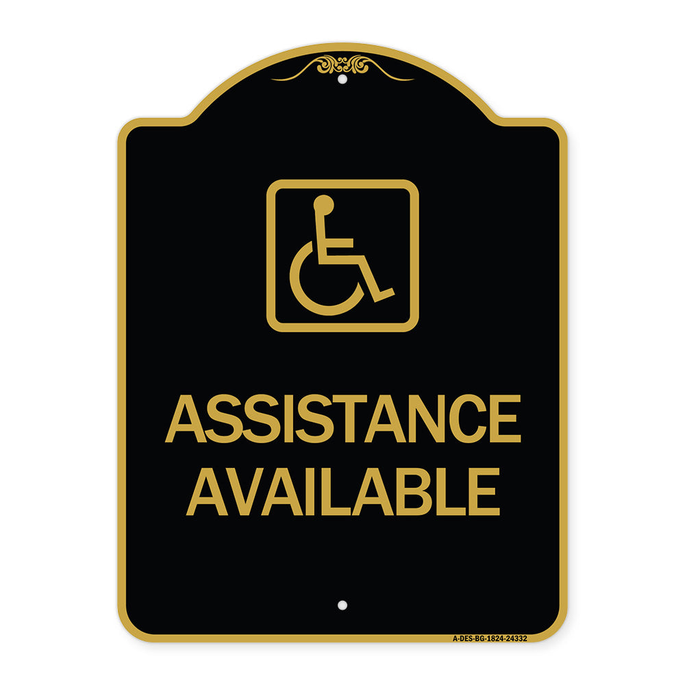 Assistance Available with Handicap Symbol
