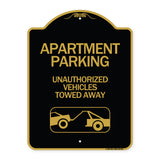 Apartment Parking - Unauthorized Vehicles Towed Away (With Car Tow Graphic)