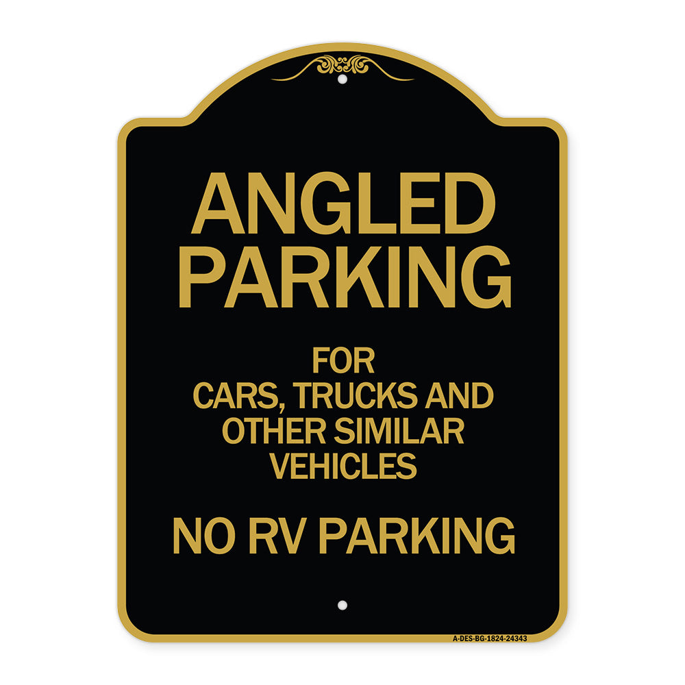 Angled Parking for Cars Trucks and Similar Vehicles - No RV Parking
