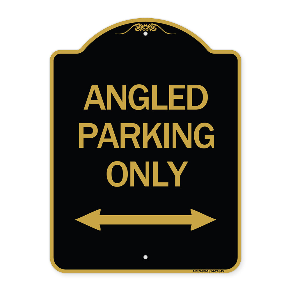 Angle Parking Only (With Bidirectional Arrow)