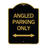 Angle Parking Only (With Bidirectional Arrow)