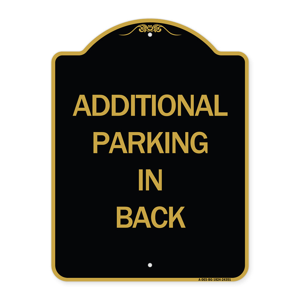 Additional Parking in Back Sign