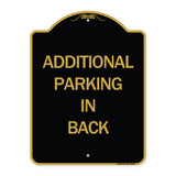 Additional Parking in Back Sign