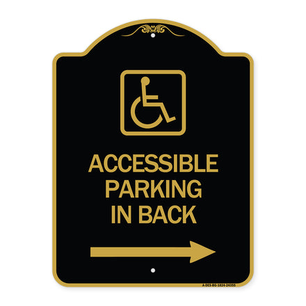 Accessible Parking on Right Arrow (With Graphic)