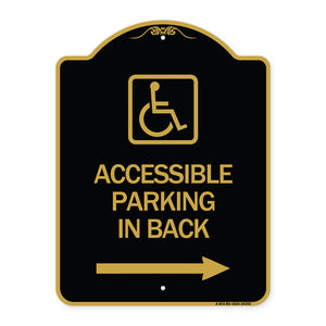 Accessible Parking on Right Arrow (With Graphic)