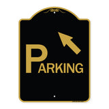 Parking with Arrow Pointing to Top Left