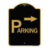 Parking with Arrow Pointing Right
