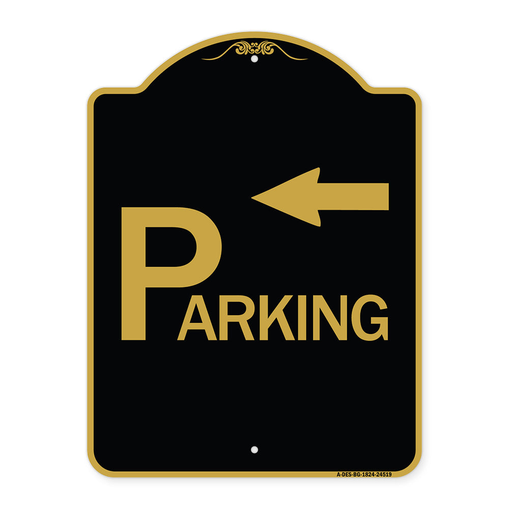 Parking with Arrow Pointing Left