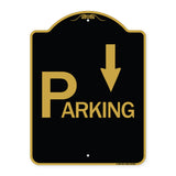 Parking with Arrow Pointing Down
