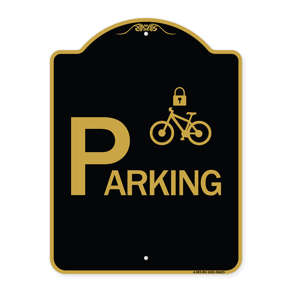 Parking (With Cycle and Lock Symbol)