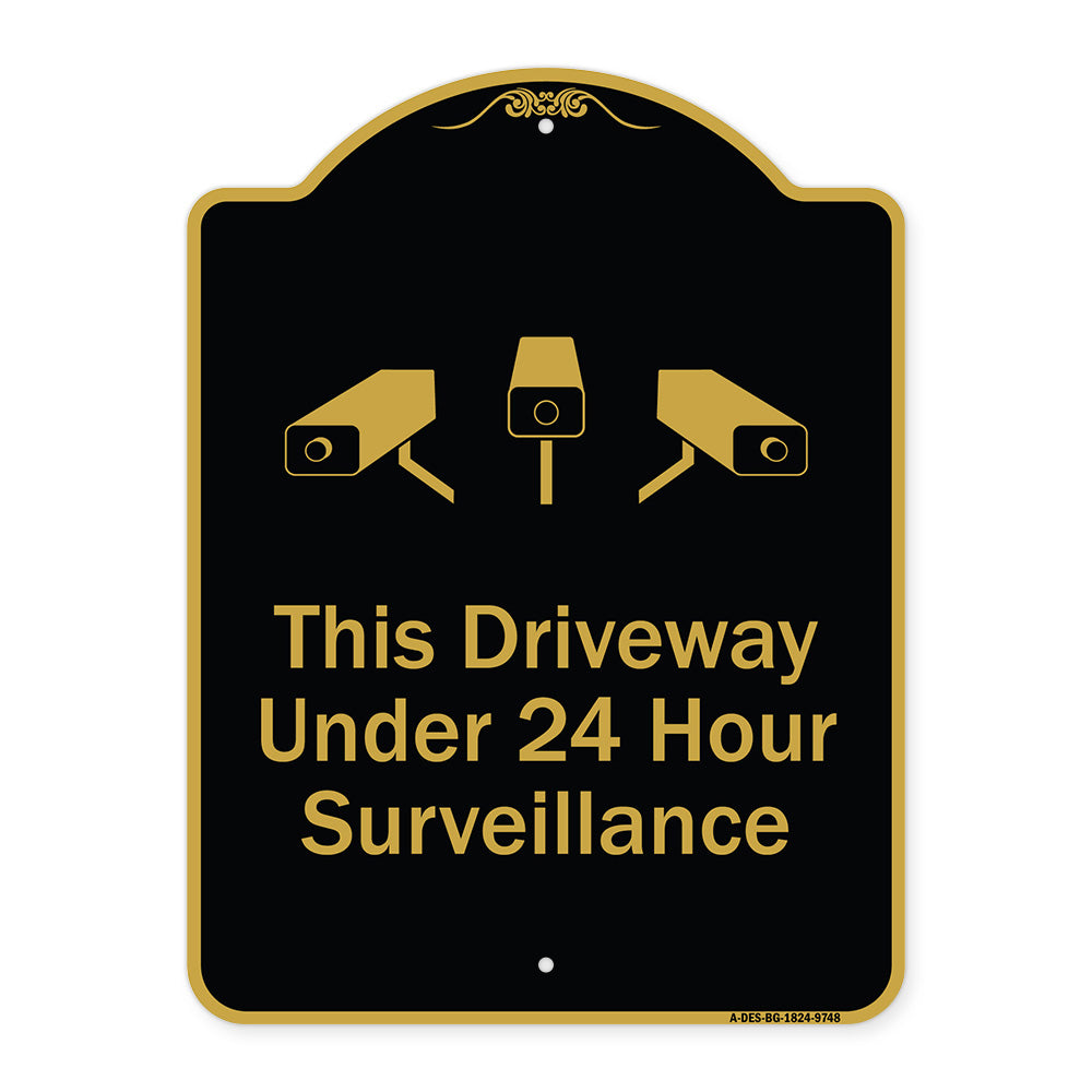 This Driveway Under 24 Hour Surveillance With Graphics