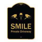 Smile Private Driveway With Video Surveillance Camera Graphics